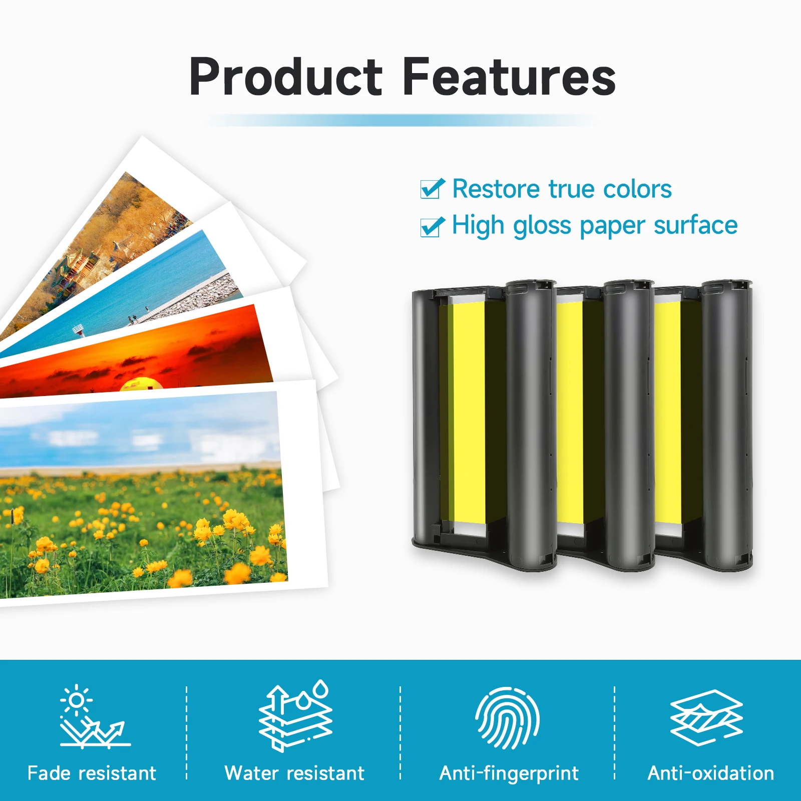 CP1500 Photo Paper For Canon Selphy CP1500 CP1300 CP1200 CP910 CP900 Photo Printer KP-108IN Ink 6 Inch - 6