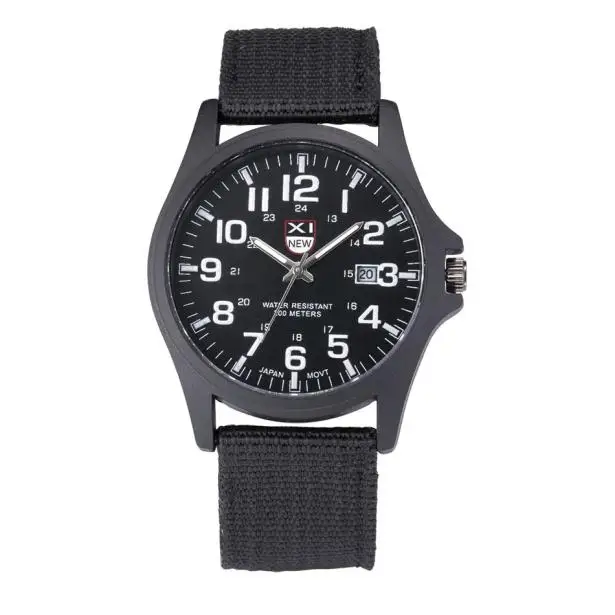 Mens Quartz Wristwatches With Date Fashion Trend Canvas Strap Sports Analog Watch Daily Outdoor Hiking Camping Fishing Watches 3