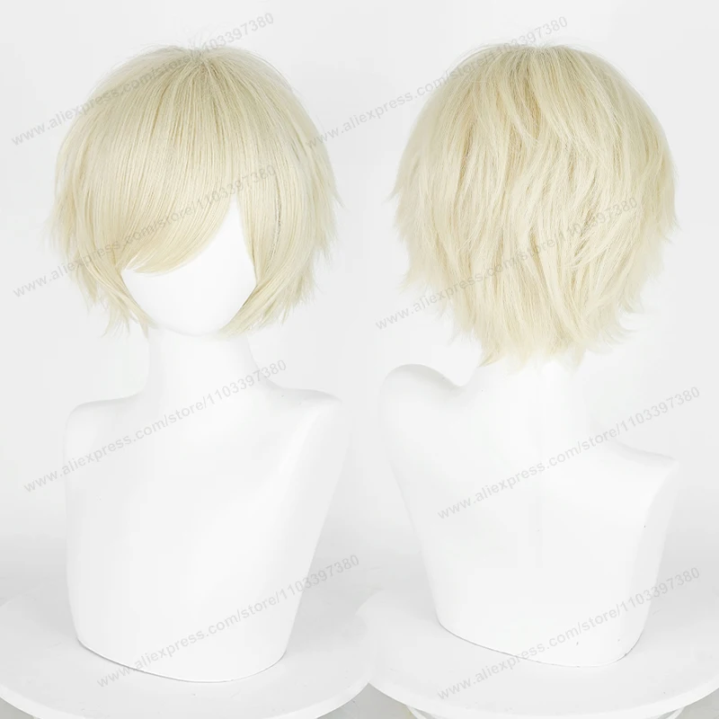 30cm Multicolor Short Straight Heat Resistant Synthetic Cosplay Wig