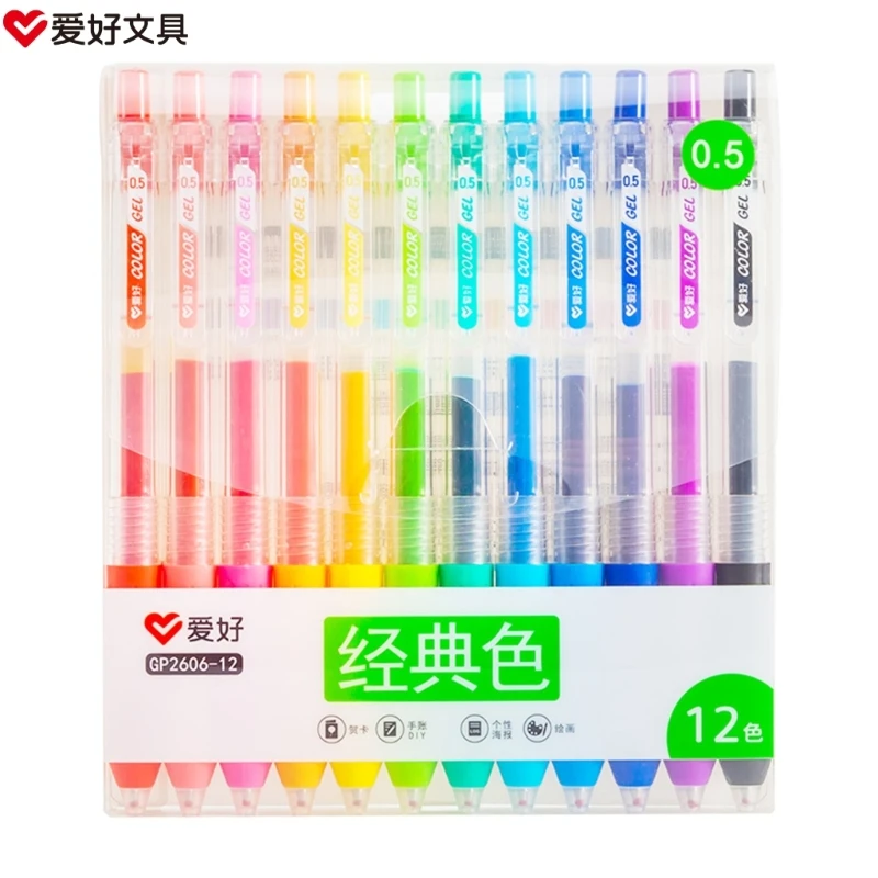 

Retractable Rolling Ball Pens, Quick-Drying 0.5mm Fine Point Rollerball Pens