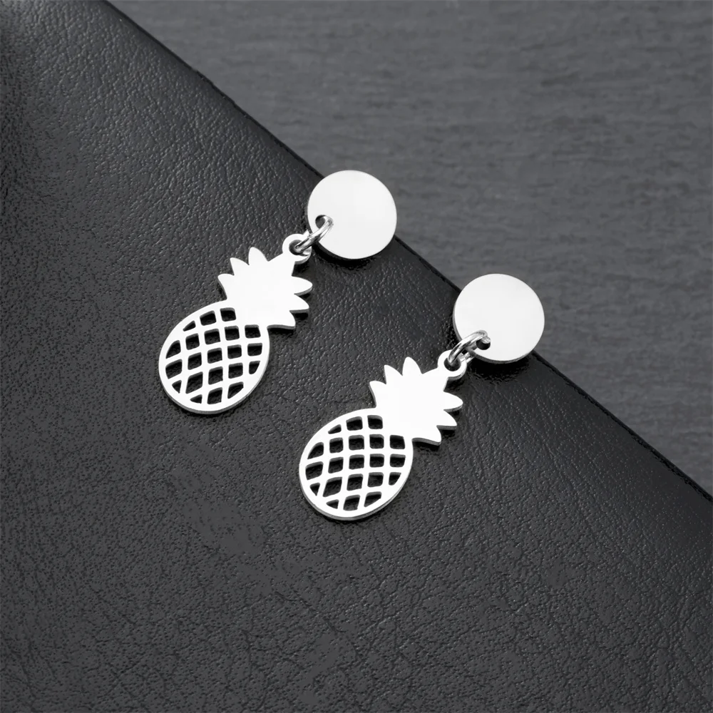 Edelstahl baumeln Creolen für Frauen Ananas Anhänger Tropfen Ohrringe Mode Charms Party Schmuck beste Geschenke Großhandel – Detail 15