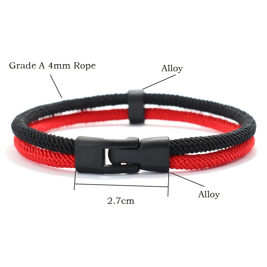 Men Bicolor Milan Rope Bracelet Dark Blue Yellow