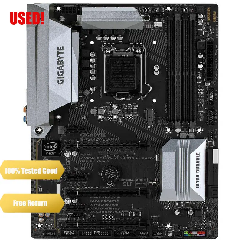 

Материнская плата GIGABYTE GA-Z270X-UD3 LGA 1151 Intel Z270 HDMI SATA 6 Гб/с USB 3,1 ATX