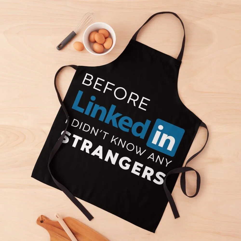 

Linkedin and Strangers Apron Apron For Girl Kitchen Accessories 2022 Household Items Aprons