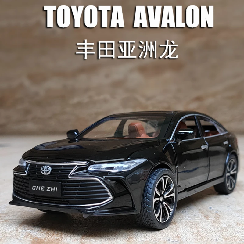 Автомобиль игрушечный детский TOYOTA AVALON, 1:24, металлическая модель, миниатюрный звук, открывающиеся двери, подарок для детей A566