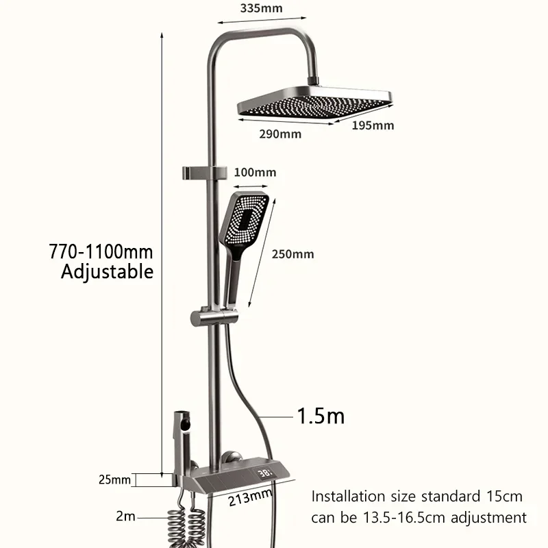 Household Bathroom Shower Set Thermostatic Shower Faucet Shower Sprinkler Pressurized Faucet Set  Bathroom Set 6