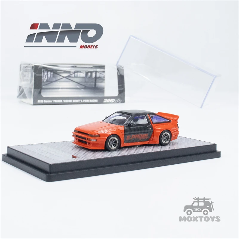 Inno 1:64 Corolla Trueno Ae86 Pandem / Rocket Bunny Orange Diecast Model Car