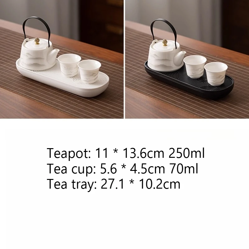 Enamel Cloisonn É Silver Tea Set High End Household Set of 1 Pot and 2 Cups Small Ceramic Kung Fu Teapot Tea Cup for Two People