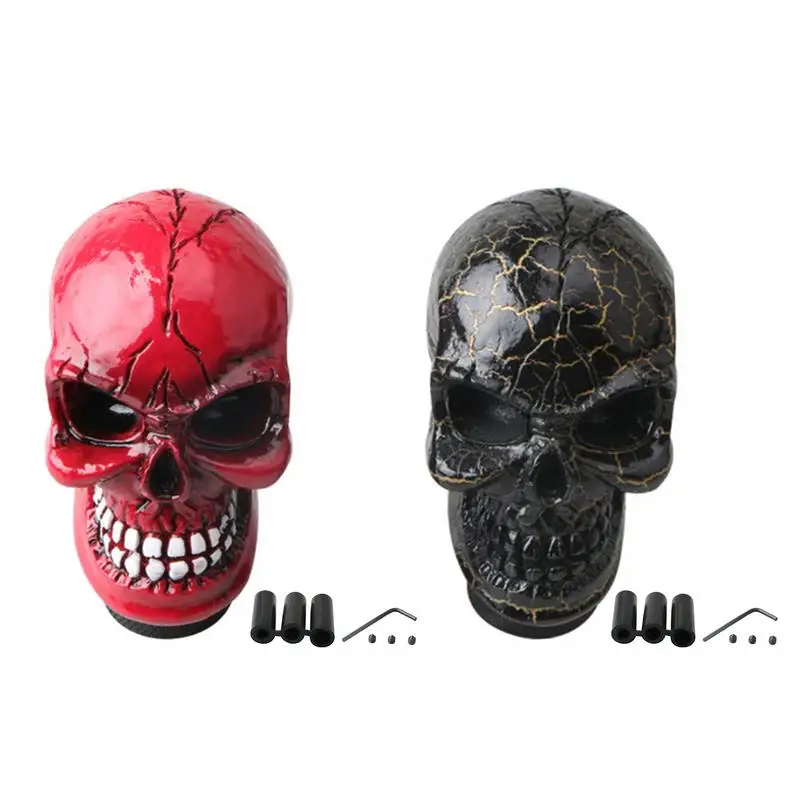

Universal Skull Head Gear Shift Knob Super Cool Wicked Skull Gear Head LED Light Car Manual Shift Lever Knob Auto Lever Head