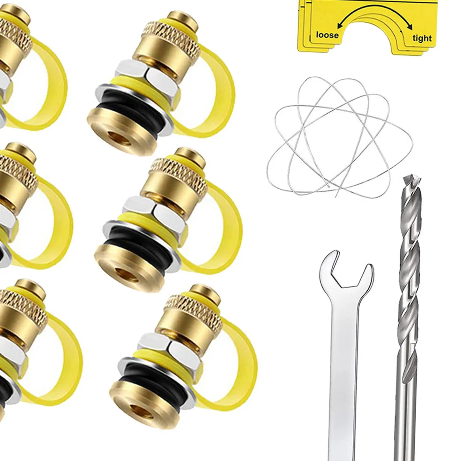 6x Universal Fuel Gas Can Vents Caps Quickly Gas Can Vent Valve 5 Gallon Exhaust Cover Set 6 Air Nozzles