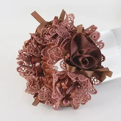Floral Elastic Hair Scrunchies - Stylish Hair Accessories (4)