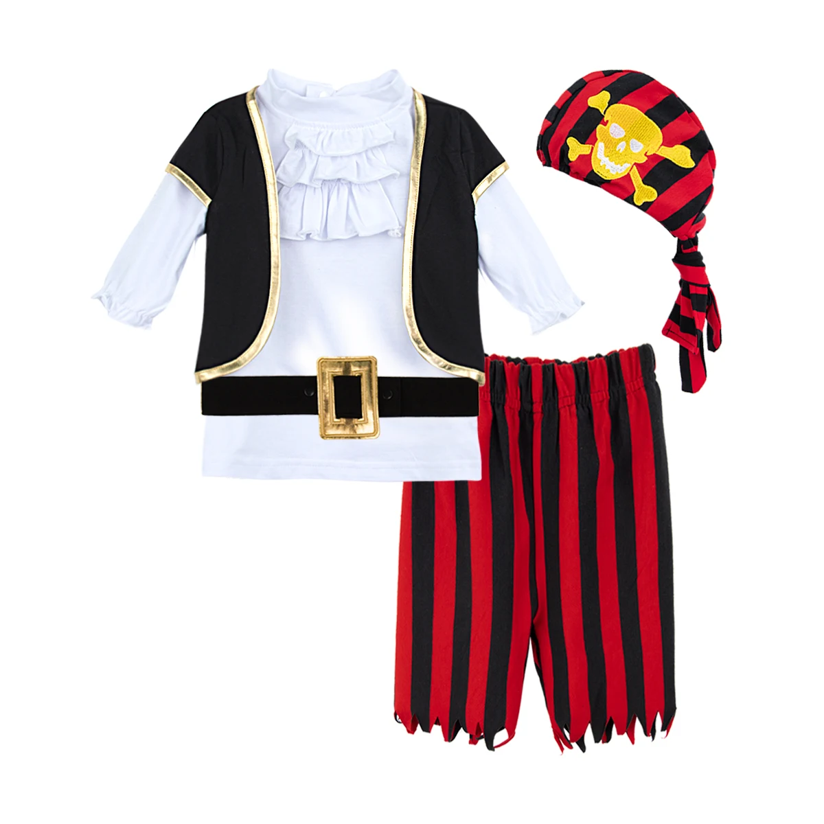 Baby Toddler Girls Pirate Costume Carnival Fancy Dress Clothes Set 5PCS Infant Cosplay Outfits 0-4 Years cosplay costume kids girls dress kids streetwear sets
