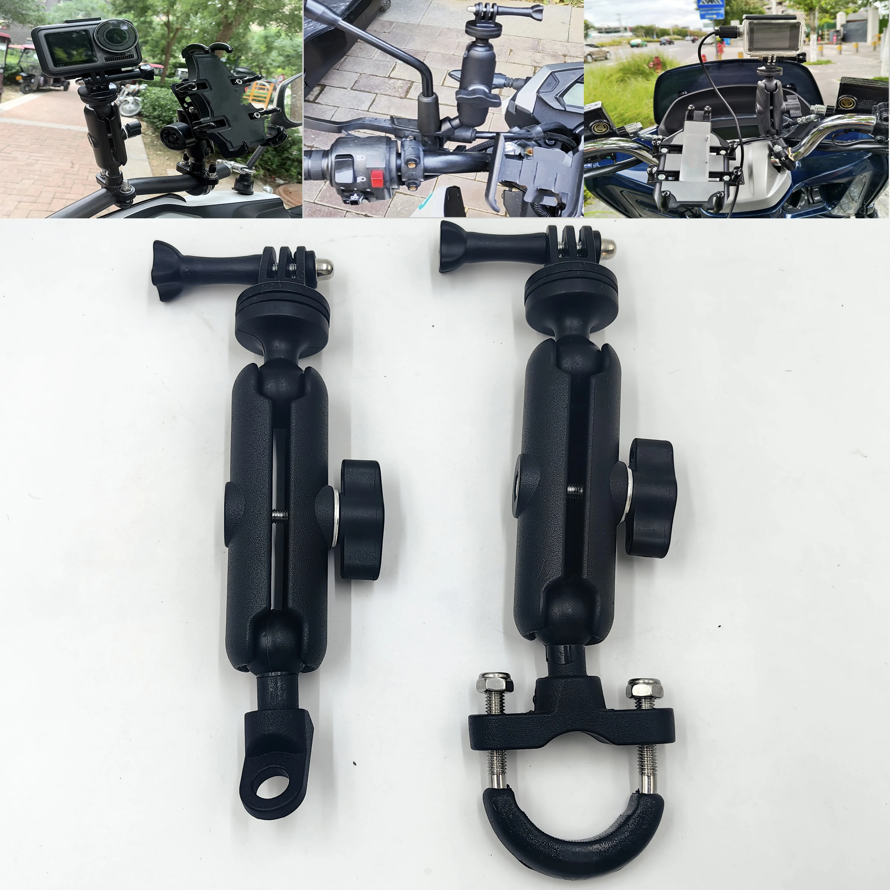 Support universel guidon moto pour GoPro 12/11/10, Insta360 X3, DJI