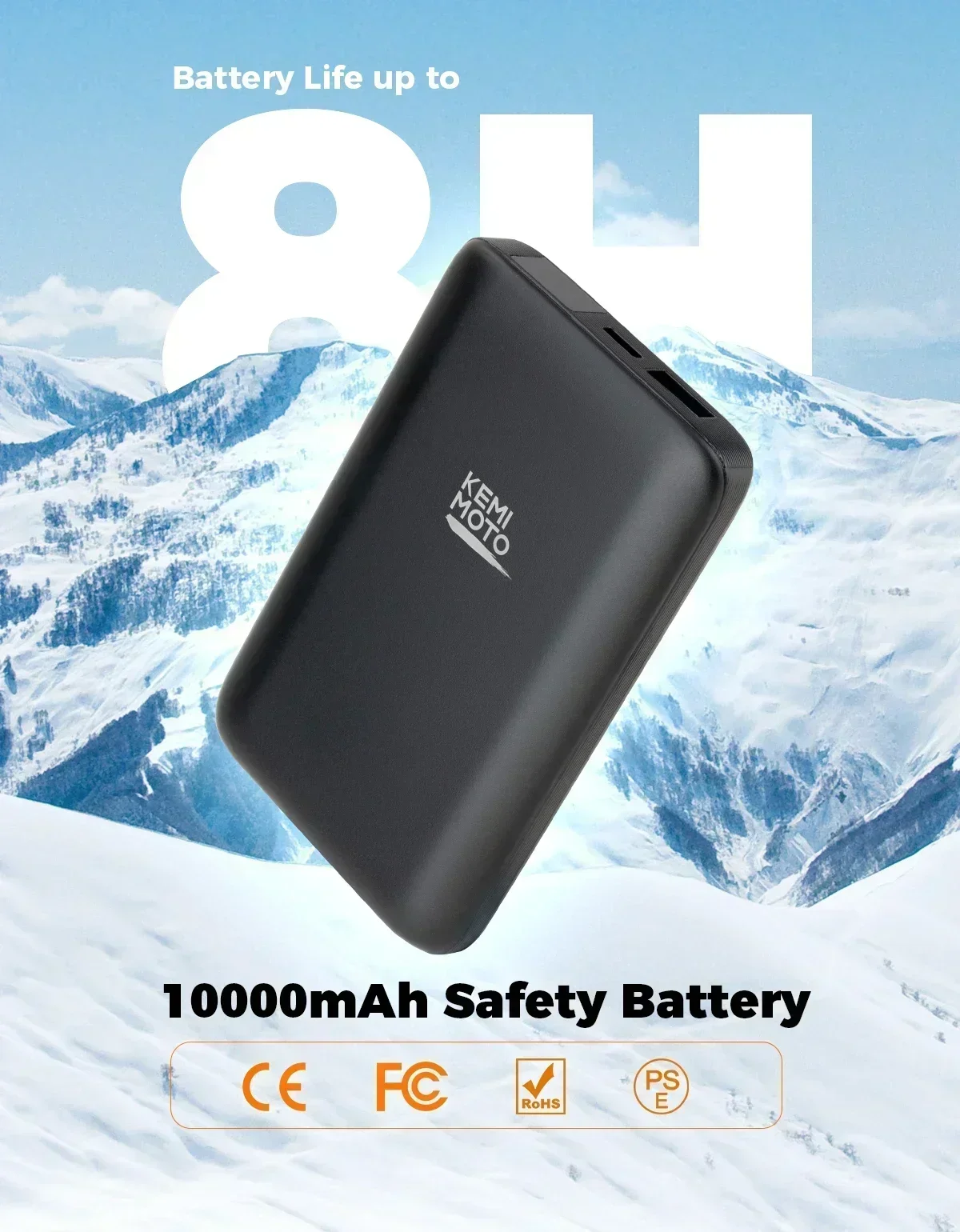 KEMIMOTO Heated Vest Winter Warm Unisex Jacket 6 Heating Areas 10000mAh Power Bank APP Control for Outdoor Sports Moto Riding heated jacket heated vest