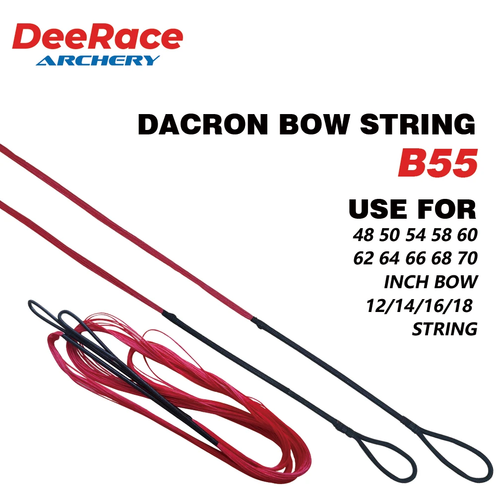 DeeRaceRecurveBowStringRedDacronMaterialB55UseFor48505458