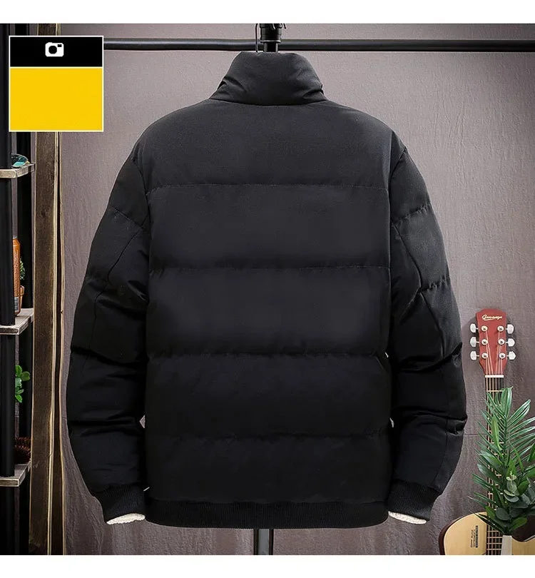Men Oversize Thicken Jacket Short Cotton Coats Streetwear