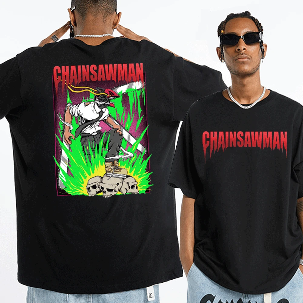 

Japanese Anime Chainsaw Man Denji Pochita Devil Print T-shirt Men Women Summer Soft Cotton T-shirts Oversize Streetwear T Shirt