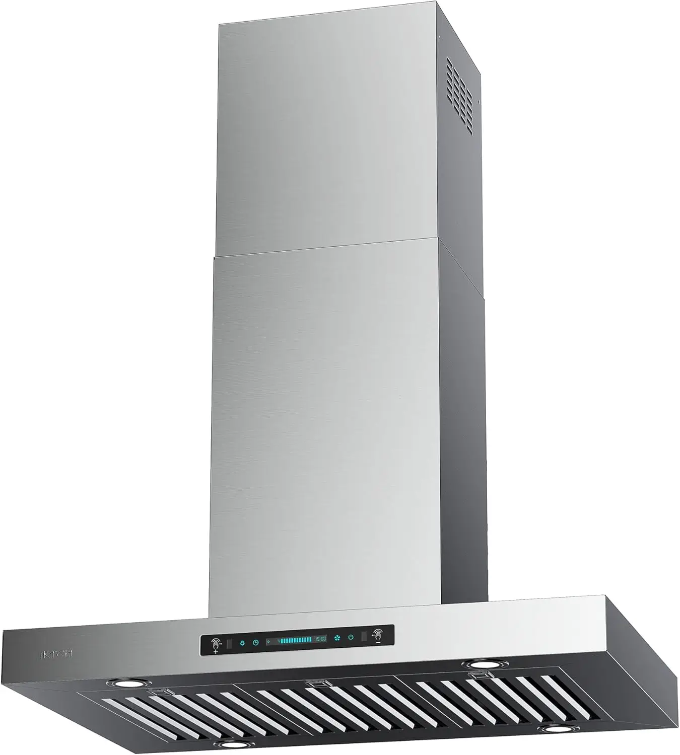 Upgrated 42"Island Mount Range Hood 900 CFM Ducted Range Hood with 4 Speed Fan Stainless Steel 42 inch