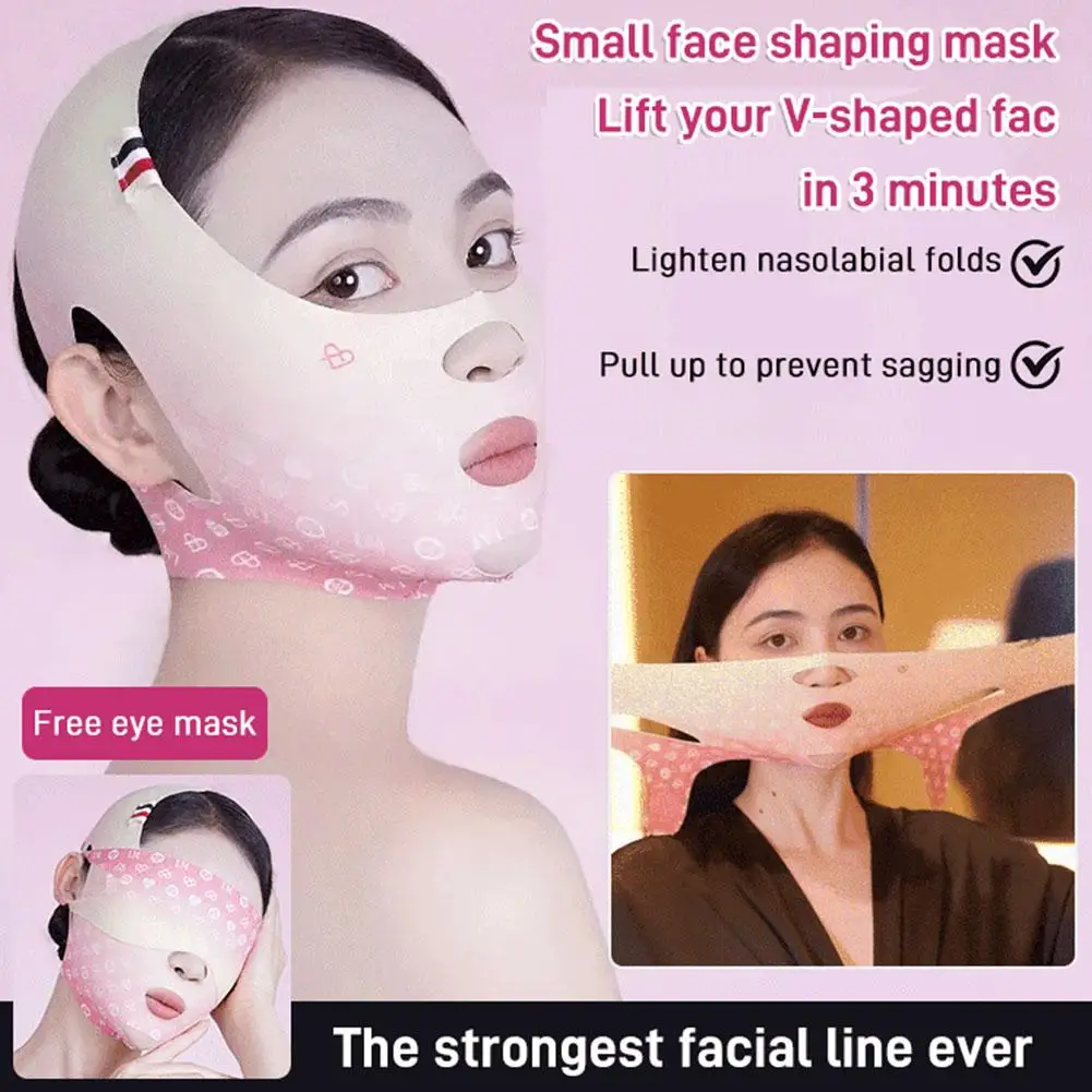 Reusable V Line Lifting Mask Facial Slimming Strap Chin Lifting Chin Mask Shaped Slimming Bandage Reducer Double Face V Up G4Q8