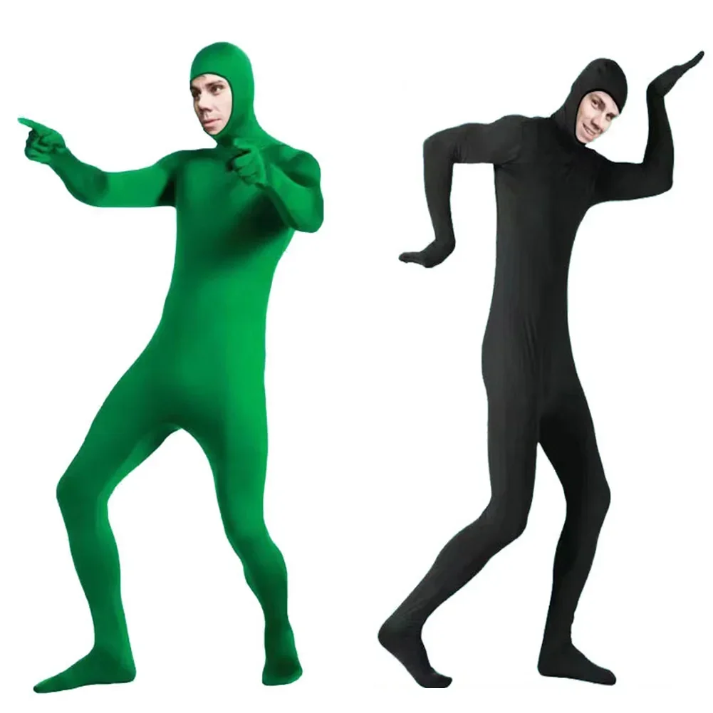 Disappearing Green Screen Skin Bodysuit Green Screen Suit Photography Backdrop Chroma Invisible Effect Suit Photo Video Cloak