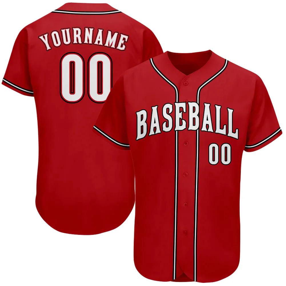 White Style Vintage Custom Baseball Jersey Shirt 3D Printed for Men and Women Shirt Sport Unisex Tops