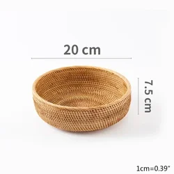 Handwoven Rattan Wicker Multipurpose Storage Basket (S)