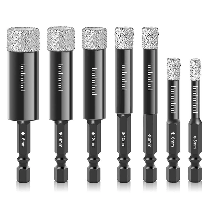 Vacuum Brazing Bit Diamond Core Drill Bits , Dry Ceramic Tile Drill Bit