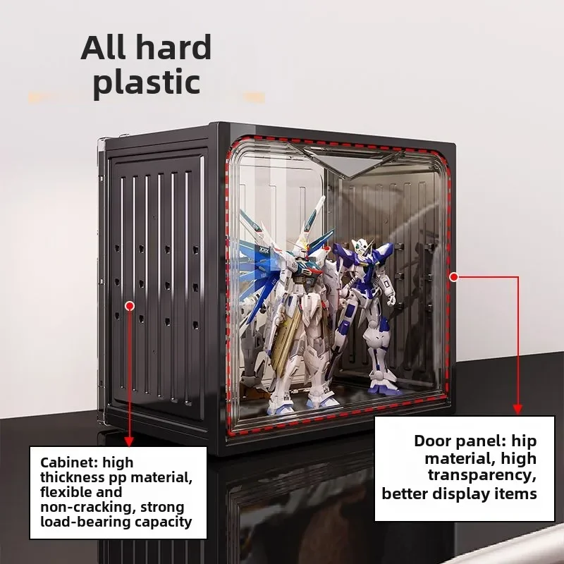 All-Hard Material Figure Display Cabinet Blind Box Storage Showcase Brick Lego Rack Transparent Model Toy Box decoration fairy