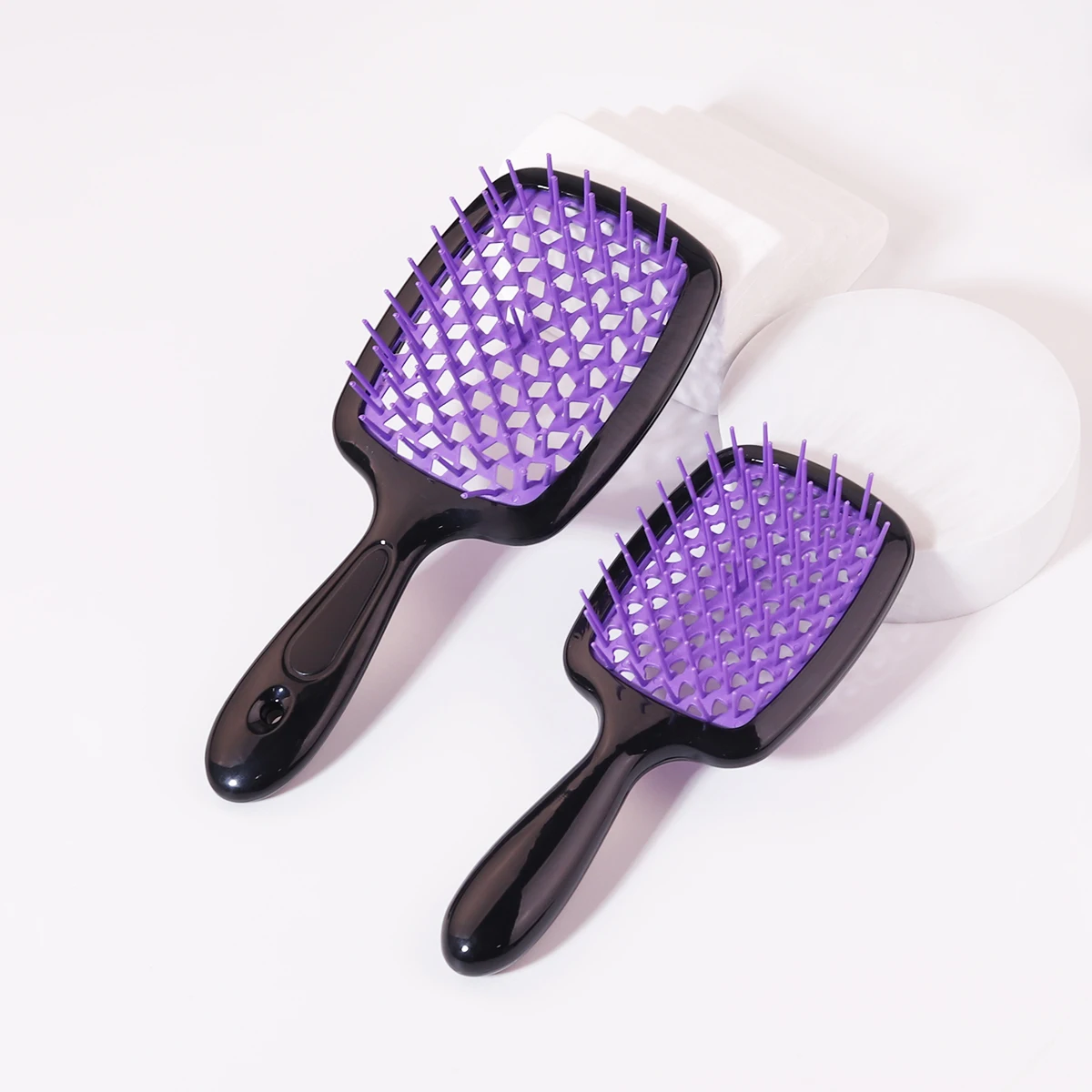 Curly Hair Brush 2pcs anti-static hollow massage wet dry for real hair wigs