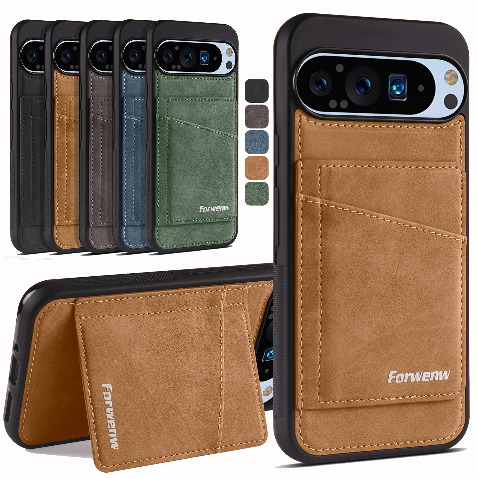 Luxury Business Leather Case with Magnetic Flip and Wallet Card Slots
