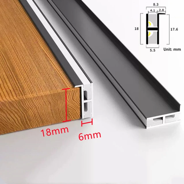 Profilé aluminium Ultra-fin LED éclairage caché lumière d'armoire avec  capteur lumière de barre dure pour vitrine armoire à vin - AliExpress