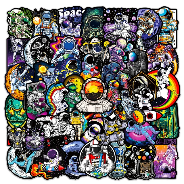 Space Weirdoastronaut Space Stickers - Waterproof Pvc Decals For