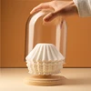 Cake Filter Paper Storage Box Glass Solid Wood Coffee Filter Paper Storage Rack Dustproof Storage 2