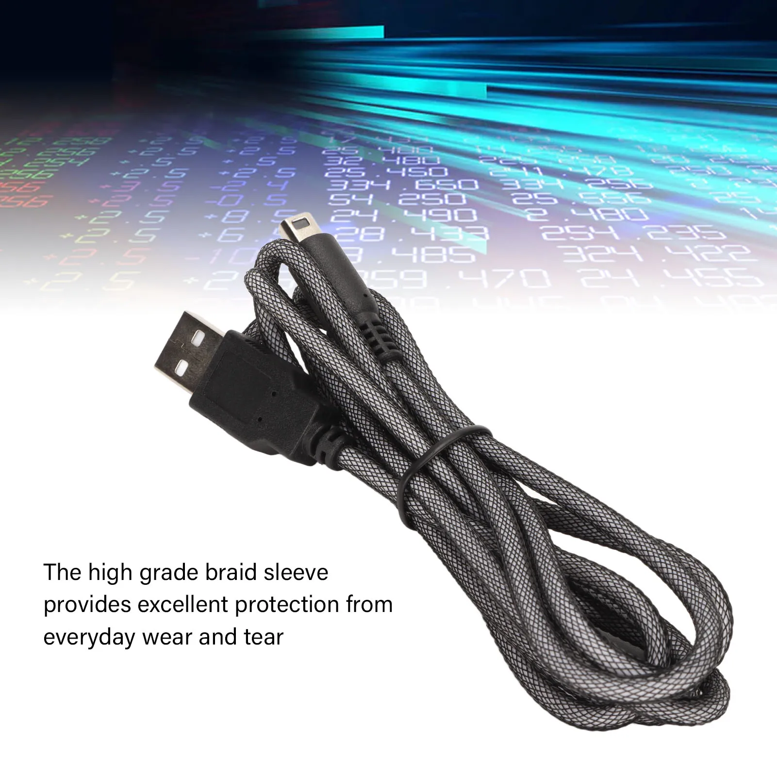 2Pcs 3DS USB Cable 5ft Prevent Loss 3DS Power Charging While Playing for 3DS XL for 3DS for New 2DSXL