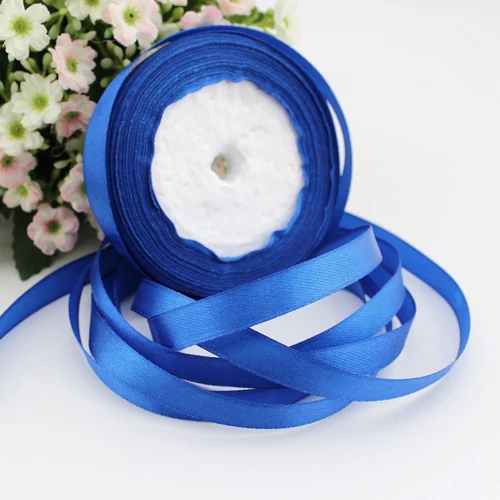 (25 yards/roll) Blue Single Face Satin Ribbon Gift Wrapping Christmas ribbons