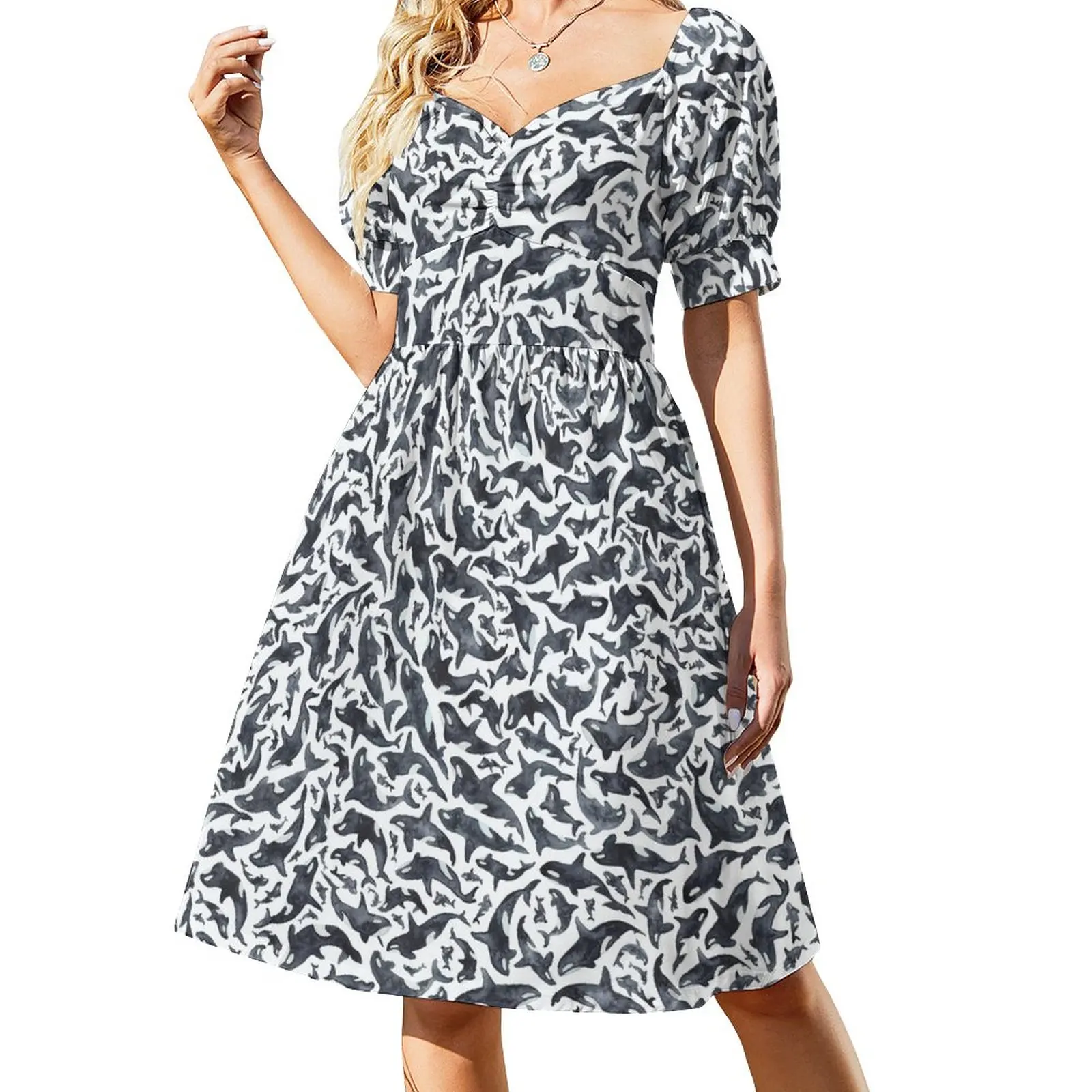 

Orcas or Killer Whales Sleeveless Dress sensual sexy dress for women evening dress women