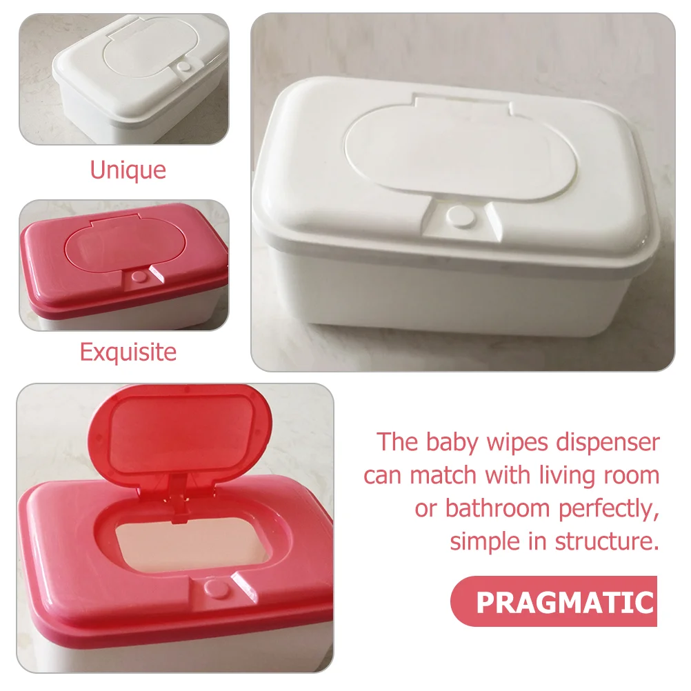 2 Pcs Wipe Box Tissue Holder Wet Wipes Container Toilet Stand Paper Plastic Baby 4