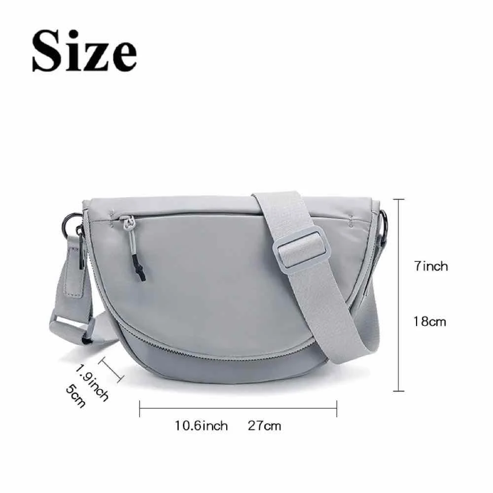 2L Lightweight Waterproof Casual Crossbody Bag, Versatile Daily Single Shoulder Canvas Bag, Outdoor Sports Yoga Bag