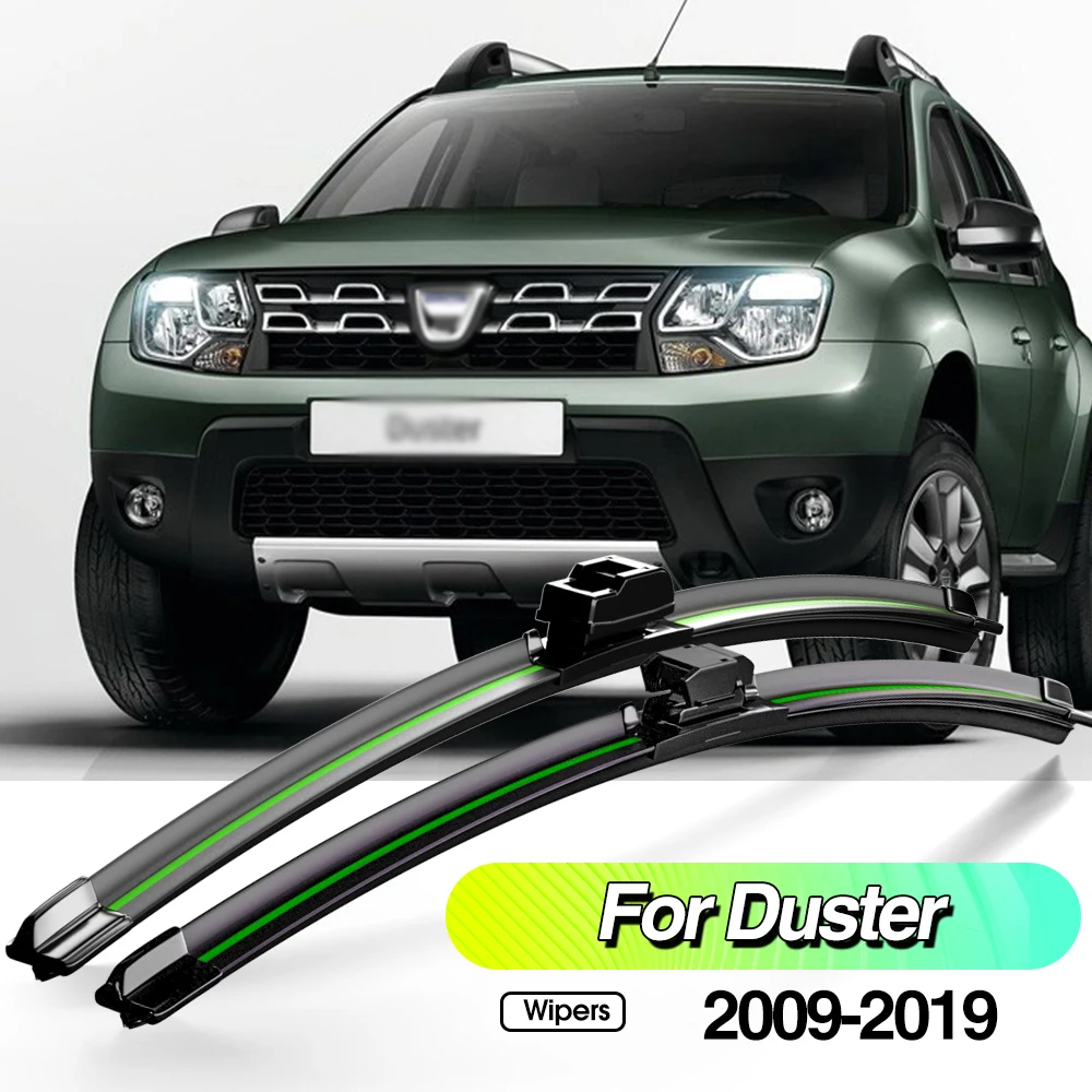 Spazzole Tergicristallo Anteriori Compatibili Con Dacia Duster 10/2009 - 11/2014 - Coppia In Ferro - 5