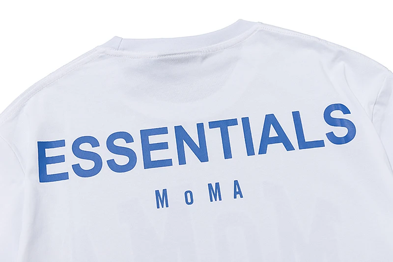 New Fashion T-shirt MoMa Print Blue T-shirt Men's Hip hop Oversized Streetwear Cotton Short Sleeve T-shirt Men Women