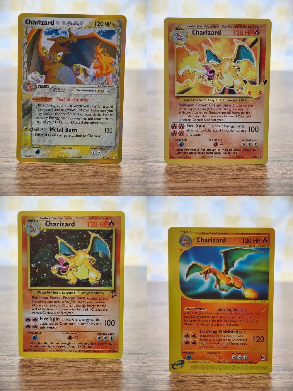 MINISO Pokémon Charizard 120HP Trading Cards Set - 4 Rare