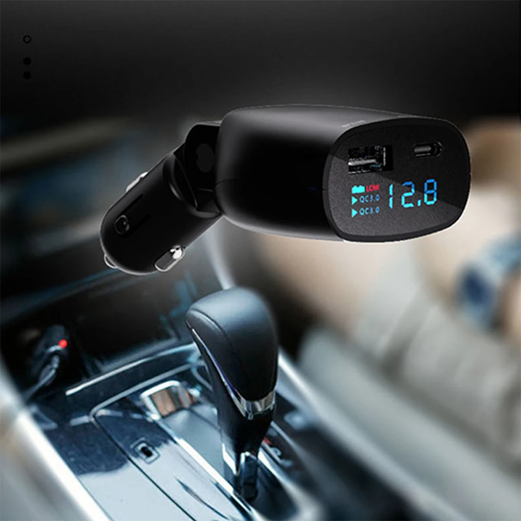 

Fast Car Adapter With Dual USB Port And LED Voltmeter Wide Voltage For Most Cars ABS