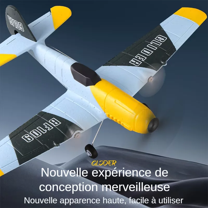 Avion RC BF109 1B OB – 2 Canaux, Décollage Sol/Main, Jouet Extérieur