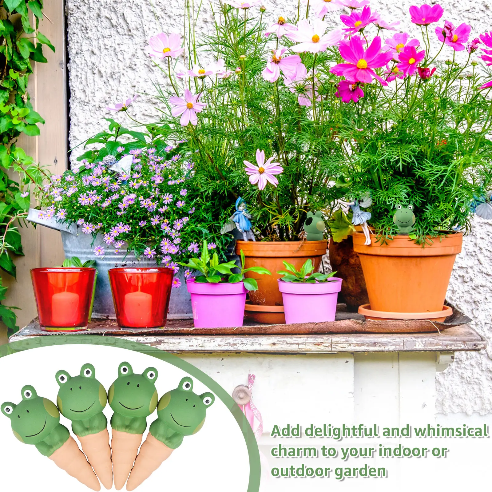 Automatic Potted Plant Watering System Frog Shape Ceramic Irrigation Spikes Efficient Self Watering Planter Insert Plant Waterer plant waterer,drip irrigation spike