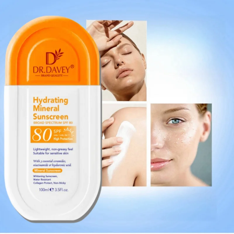 FACE & BODY SUNBLOCK Hydrating Mineral Sunscreen SPF80 Sunscreen Isolation UV Protection Refreshing Non-Greasy Full Body Suitabl
