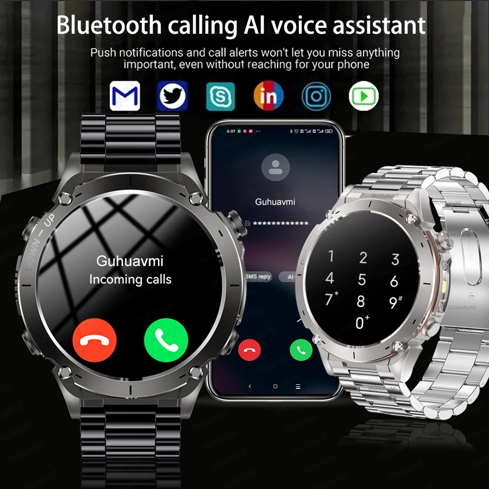 2025 New TRex 3 GPS Smart Watches 10ATM Waterproof Built-in Dual-band GNSS Compass Military Sports Bracelet Men For Xiaomi IOS 5