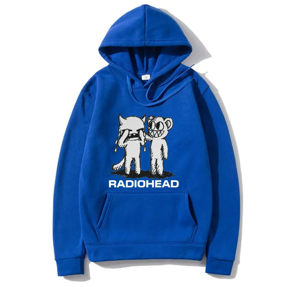 

Radiohead-Sudadera con capucha para hombre y mujer, ropa de calle con estampado de banda de Rock Indie Punk, jersey de chándal d