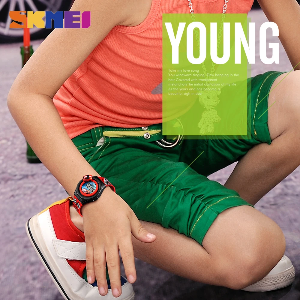 Cartoon Car Kids Watches Toy Children's Watch Fashion Digital Electronic Watch Car Shape Toy Watch Kids Christmas Gift Boy Girl 4