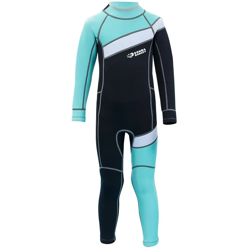 Muta per Bambini, Muta Intera 3mm Neoprene Manica Lunga Zip Posteriore Tuta Intera da Nuoto per Ragazza Bambino Giovani Bambini Adolescenti, Tenere al Caldo Protezione Solare Prevenire Graffi