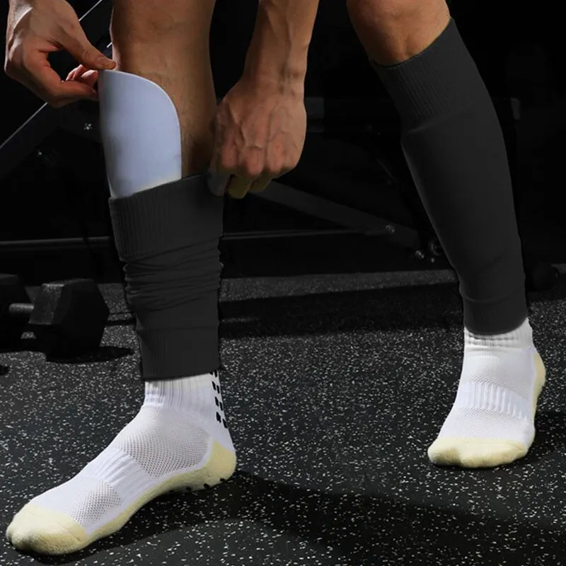 1 Pair Sports Soccer Shin Guard Pad Sleeve Sock For Adult Teens Children Leg Protective Support Football Compression Calf Sleeve,shin guard pads,soccer shin guards